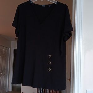 Caviar black crepe top.